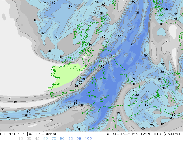 RH 700 hPa UK-Global  04.06.2024 12 UTC