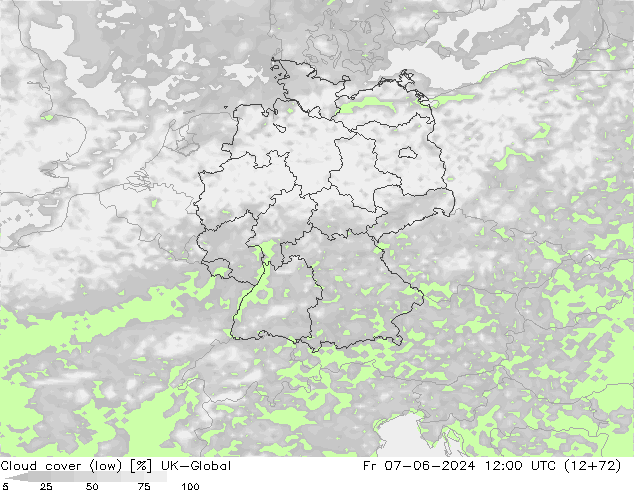 Wolken (tief) UK-Global Fr 07.06.2024 12 UTC