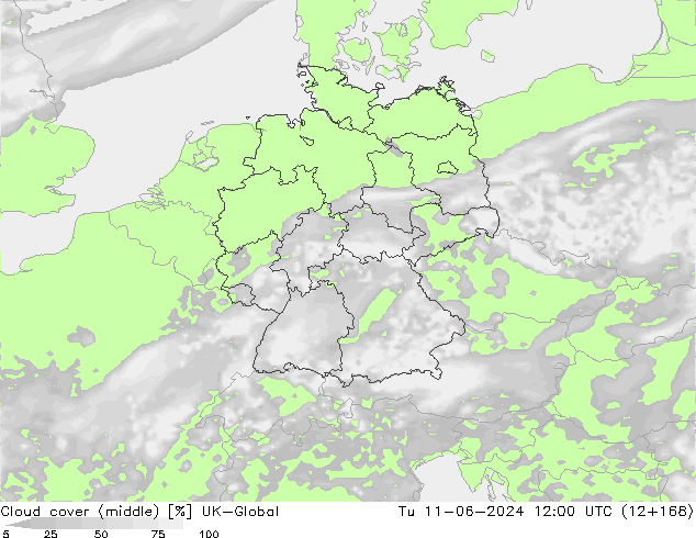 Nuages (moyen) UK-Global mar 11.06.2024 12 UTC