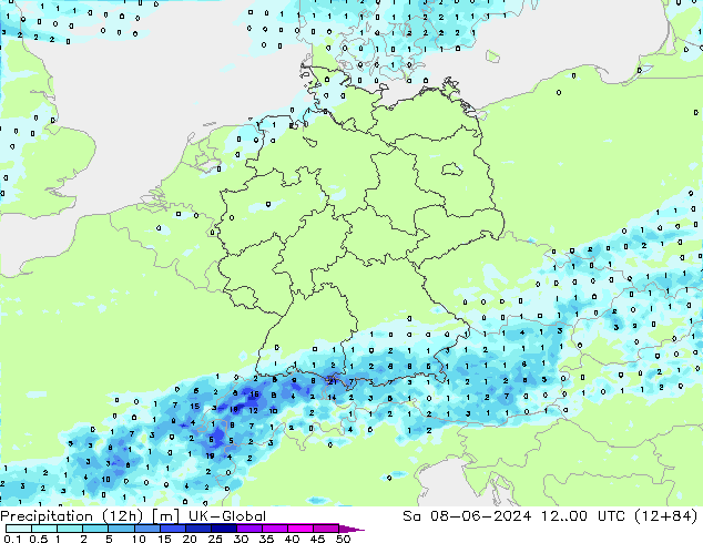 Nied. akkumuliert (12Std) UK-Global Sa 08.06.2024 00 UTC