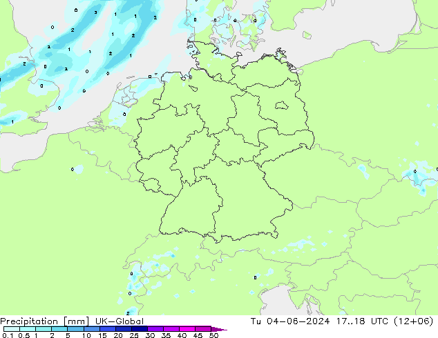 Precipitation UK-Global Tu 04.06.2024 18 UTC