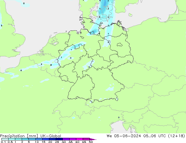 Yağış UK-Global Çar 05.06.2024 06 UTC