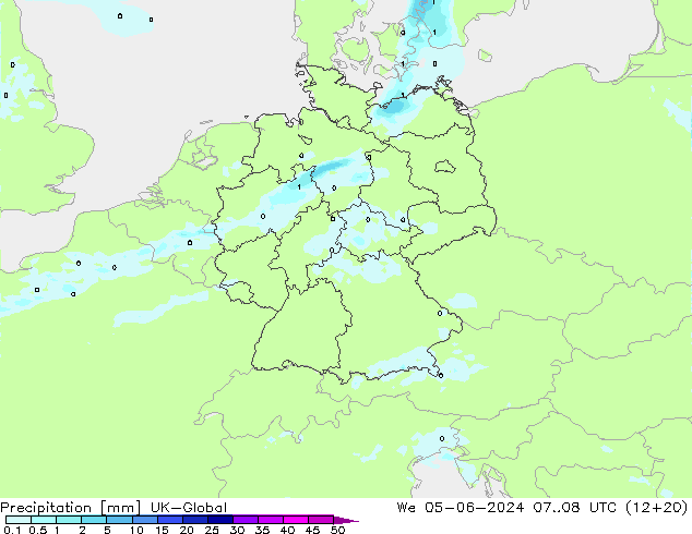 Precipitation UK-Global We 05.06.2024 08 UTC