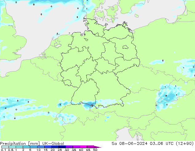 Precipitation UK-Global Sa 08.06.2024 06 UTC