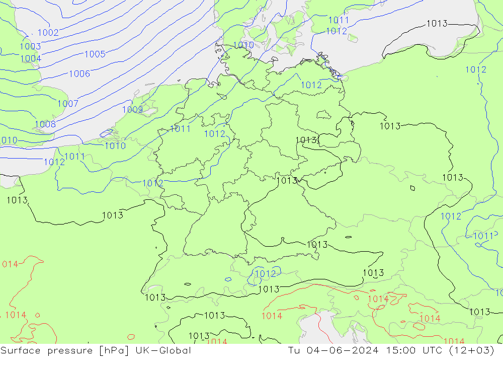 pressão do solo UK-Global Ter 04.06.2024 15 UTC