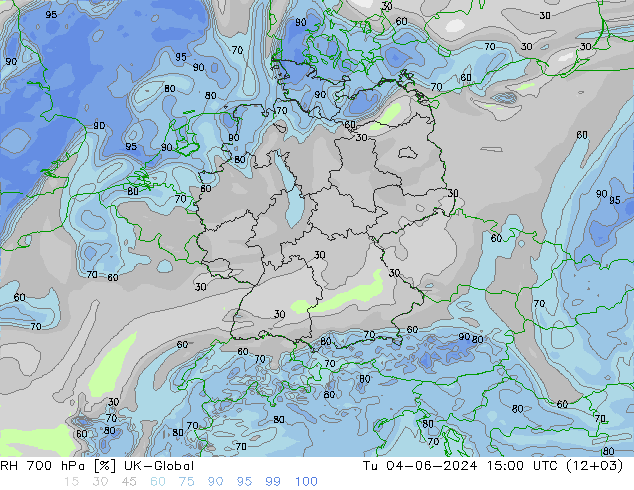 RH 700 hPa UK-Global  04.06.2024 15 UTC