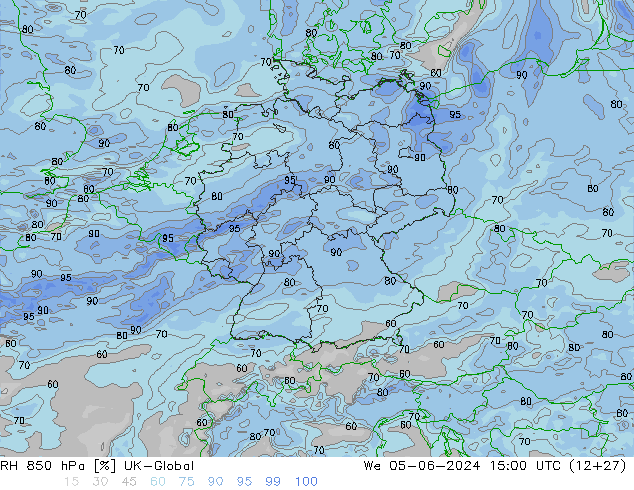 RH 850 hPa UK-Global St 05.06.2024 15 UTC
