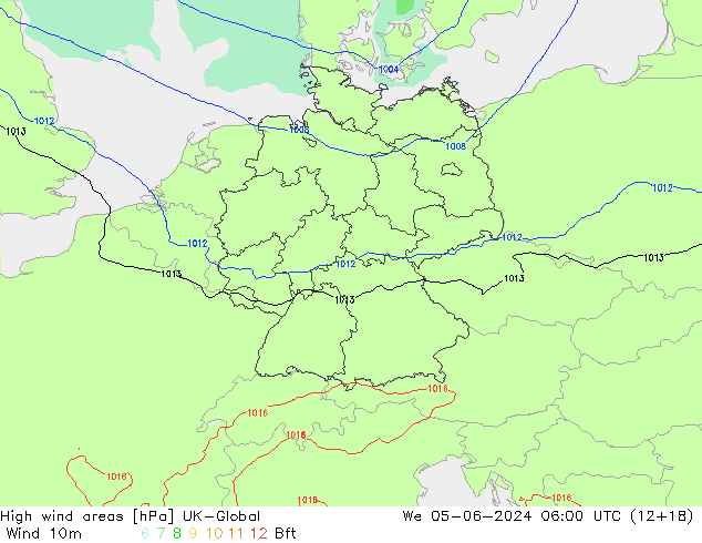 High wind areas UK-Global We 05.06.2024 06 UTC