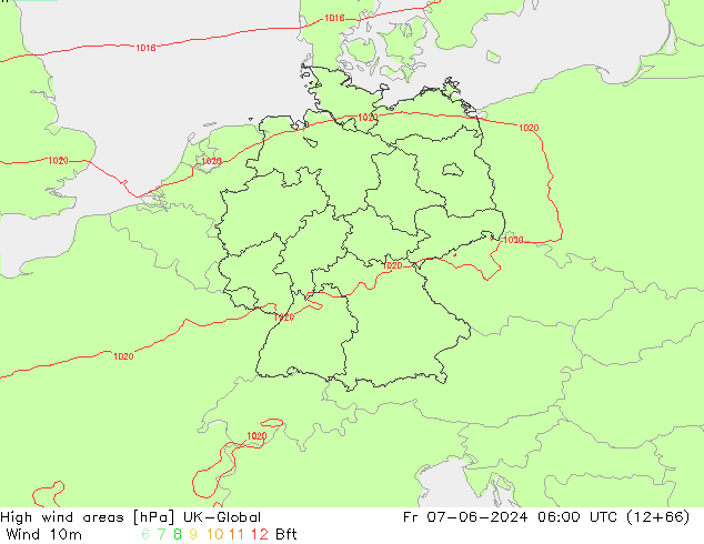 High wind areas UK-Global Fr 07.06.2024 06 UTC