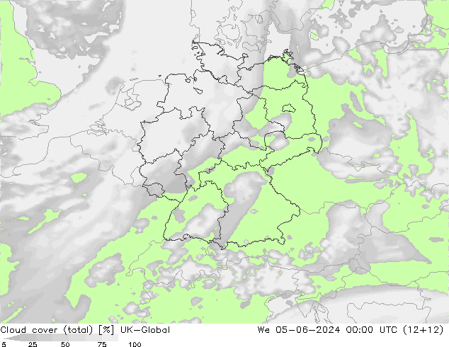 Wolken (gesamt) UK-Global Mi 05.06.2024 00 UTC