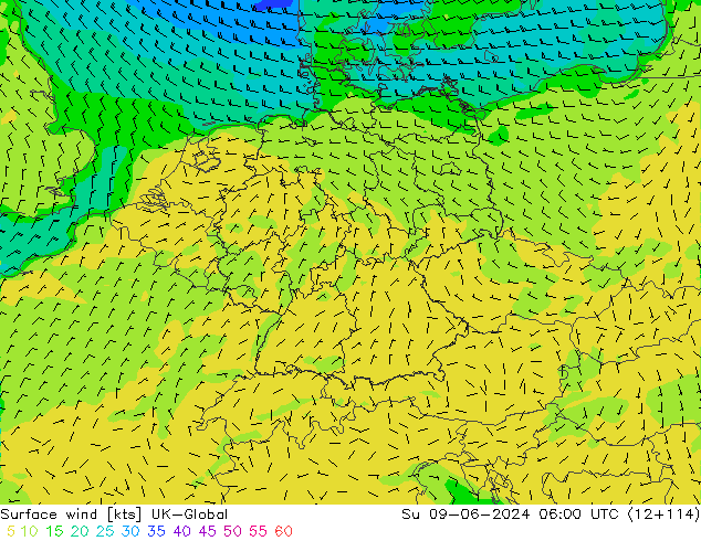 wiatr 10 m UK-Global nie. 09.06.2024 06 UTC