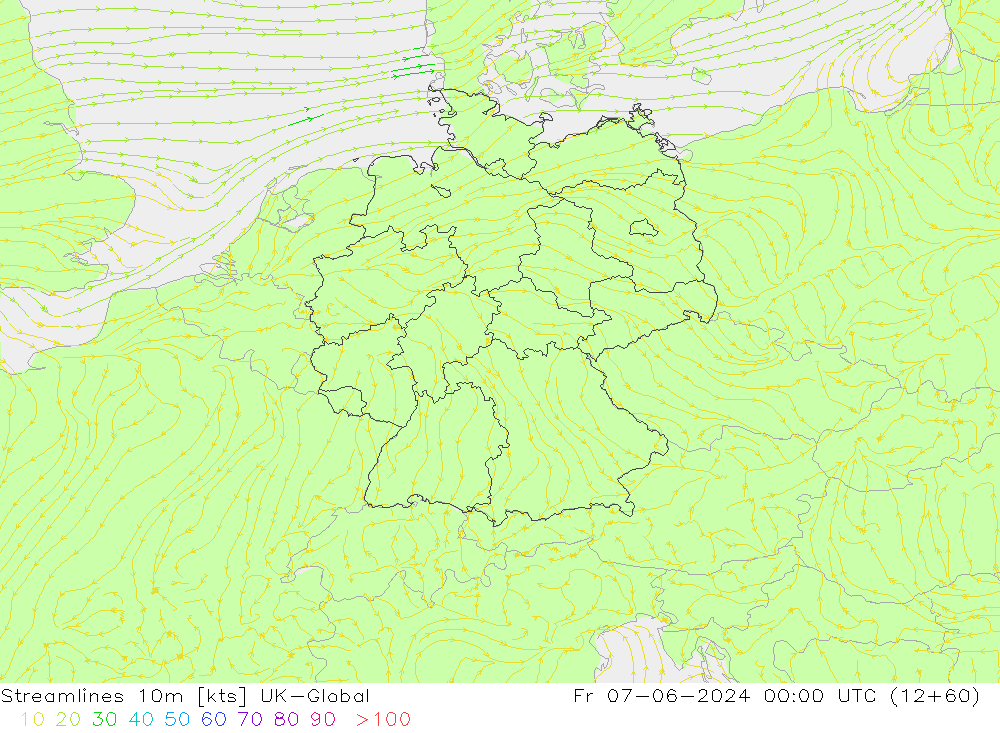 Streamlines 10m UK-Global Fr 07.06.2024 00 UTC