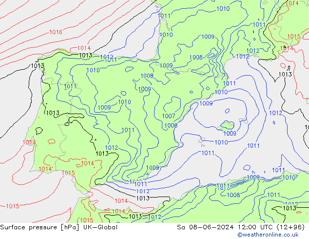 Yer basıncı UK-Global Cts 08.06.2024 12 UTC