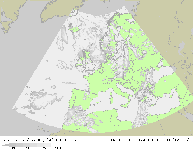 Cloud cover (middle) UK-Global Th 06.06.2024 00 UTC