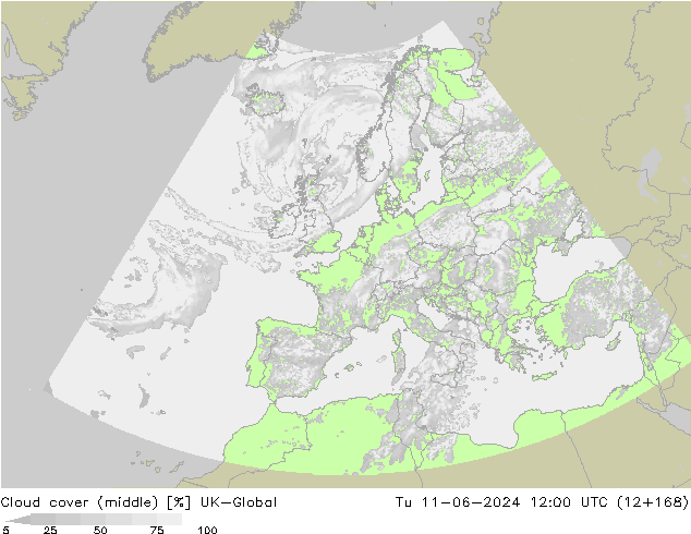 Wolken (mittel) UK-Global Di 11.06.2024 12 UTC
