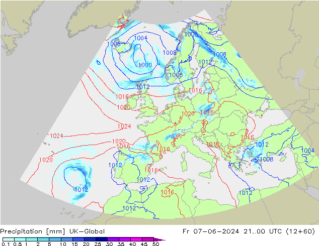 Niederschlag UK-Global Fr 07.06.2024 00 UTC