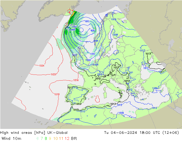 High wind areas UK-Global Tu 04.06.2024 18 UTC