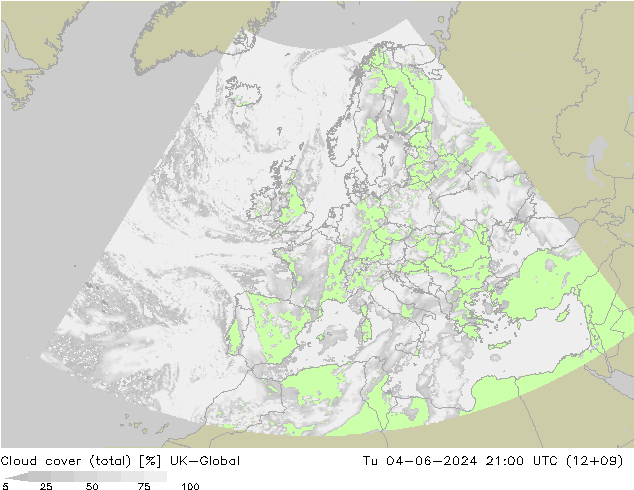 Cloud cover (total) UK-Global Tu 04.06.2024 21 UTC