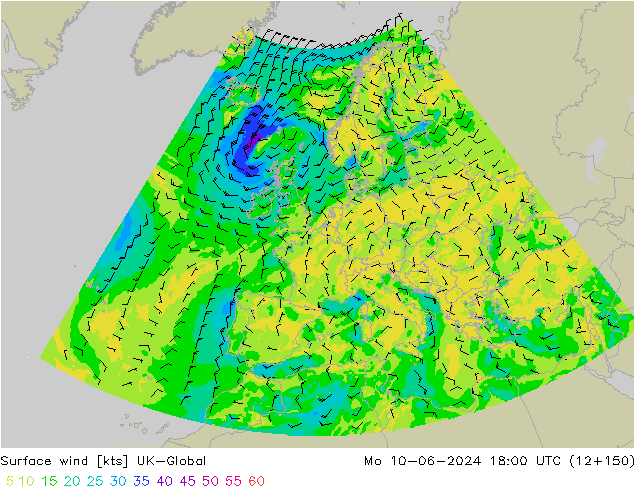 wiatr 10 m UK-Global pon. 10.06.2024 18 UTC