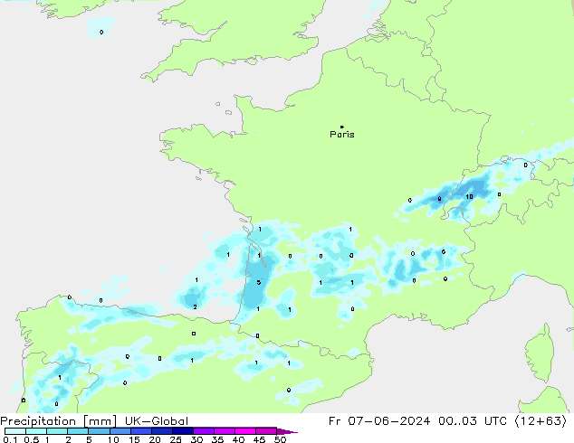 Precipitation UK-Global Fr 07.06.2024 03 UTC