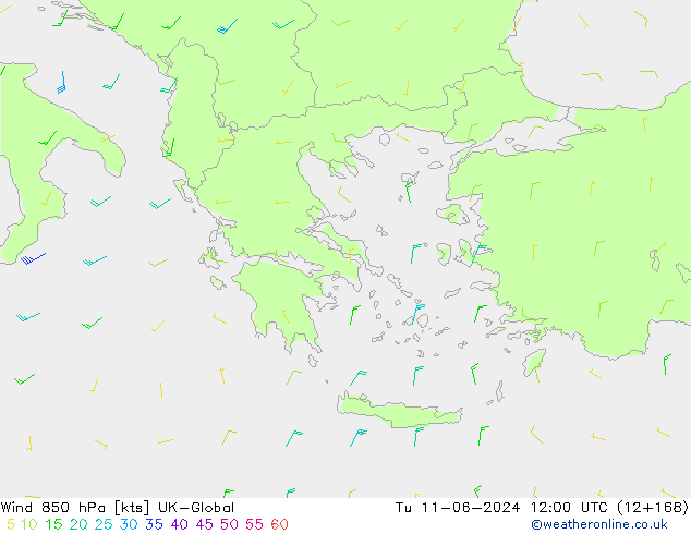 Viento 850 hPa UK-Global mar 11.06.2024 12 UTC