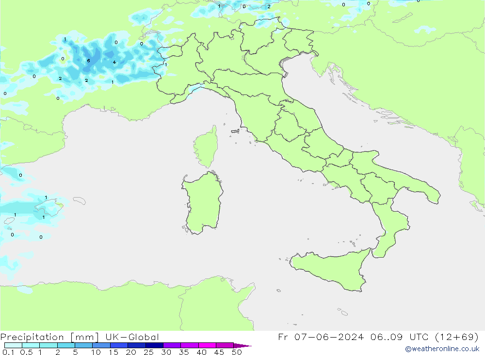 precipitação UK-Global Sex 07.06.2024 09 UTC