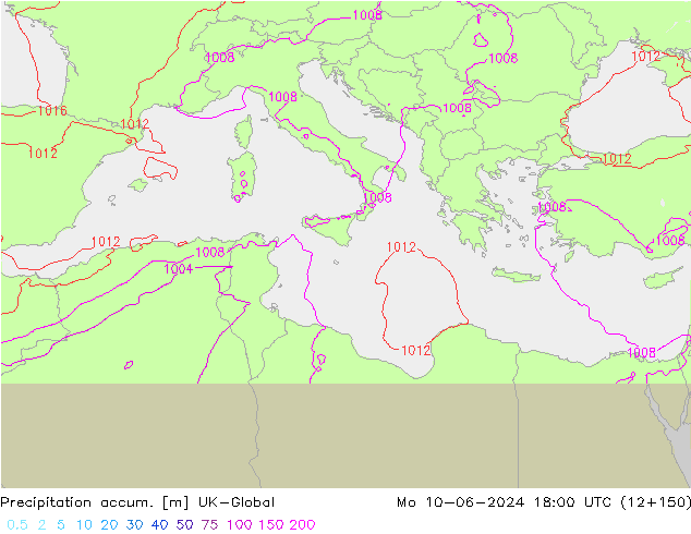 Precipitación acum. UK-Global lun 10.06.2024 18 UTC