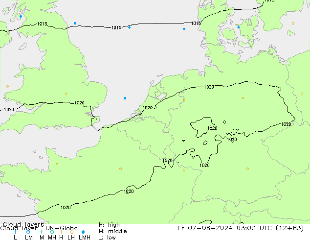 Cloud layer UK-Global Fr 07.06.2024 03 UTC