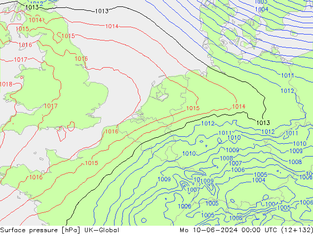 pressão do solo UK-Global Seg 10.06.2024 00 UTC