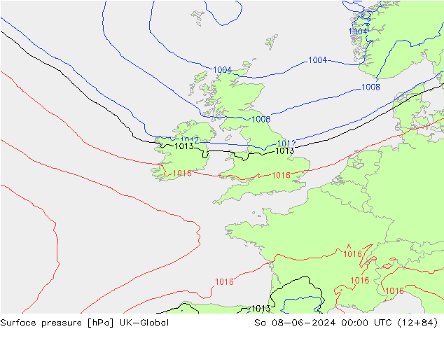 pressão do solo UK-Global Sáb 08.06.2024 00 UTC