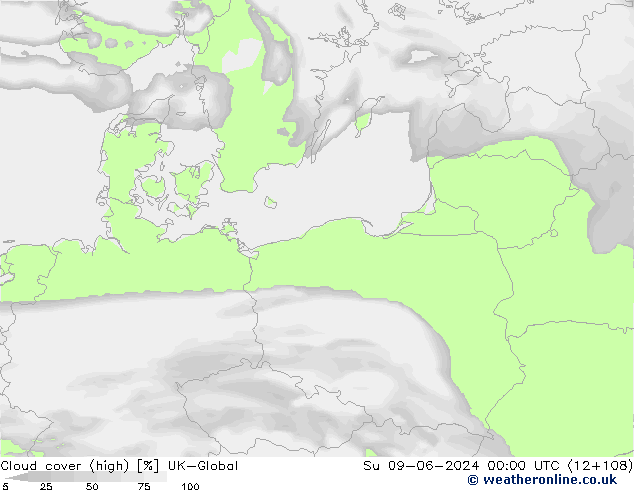 Wolken (hohe) UK-Global So 09.06.2024 00 UTC