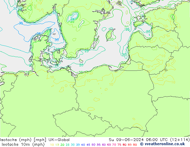 Isotachs (mph) UK-Global  09.06.2024 06 UTC