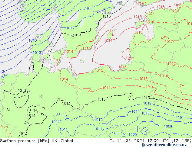 pressão do solo UK-Global Ter 11.06.2024 12 UTC