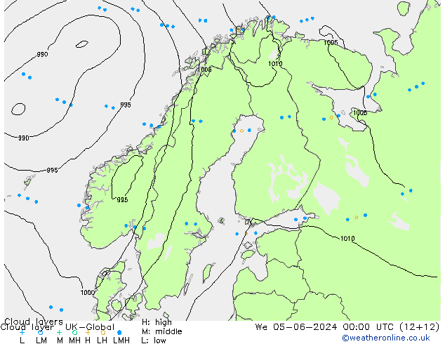 Cloud layer UK-Global We 05.06.2024 00 UTC