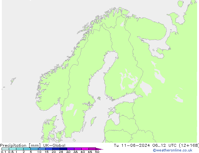 осадки UK-Global вт 11.06.2024 12 UTC