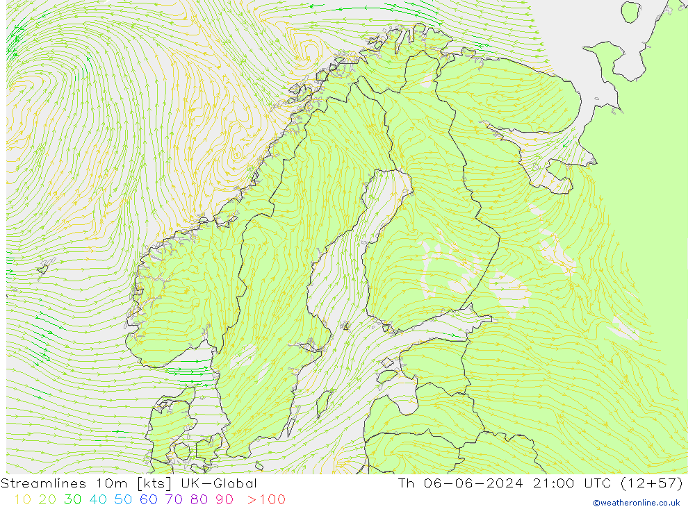 Streamlines 10m UK-Global Th 06.06.2024 21 UTC