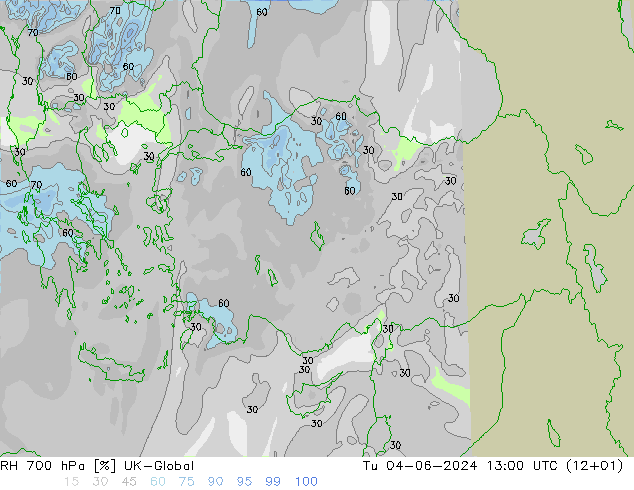 RH 700 hPa UK-Global  04.06.2024 13 UTC