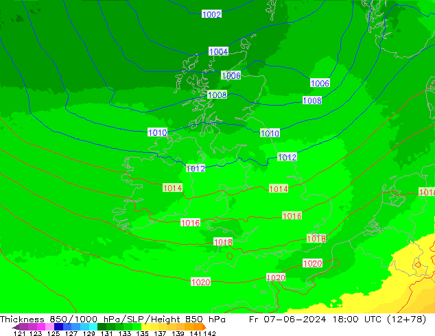 Thck 850-1000 hPa UK-Global ven 07.06.2024 18 UTC