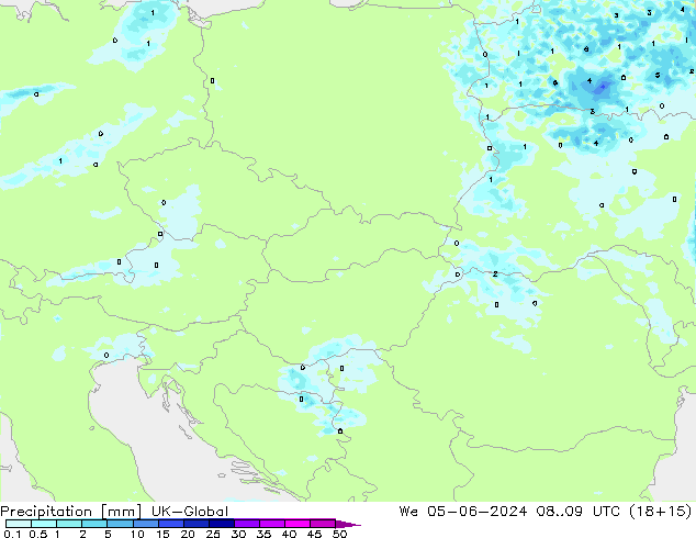 Yağış UK-Global Çar 05.06.2024 09 UTC