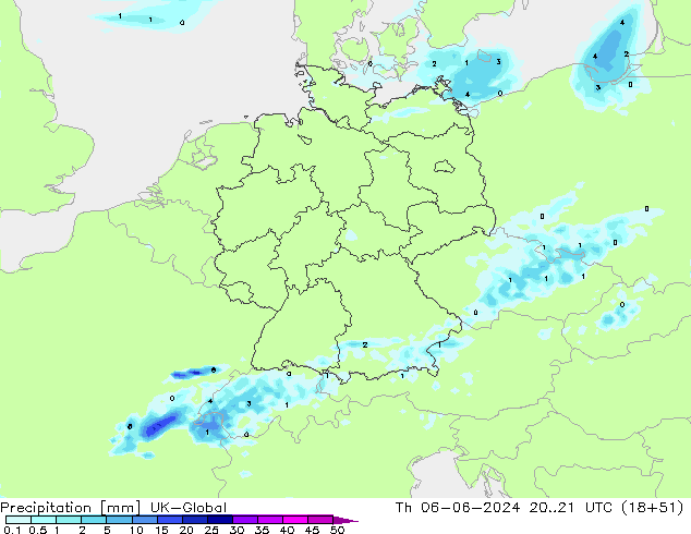 Yağış UK-Global Per 06.06.2024 21 UTC