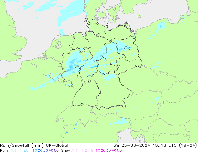 Regen/Schneefall UK-Global Mi 05.06.2024 18 UTC