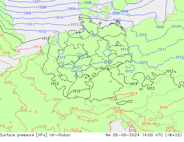 Bodendruck UK-Global Mi 05.06.2024 14 UTC