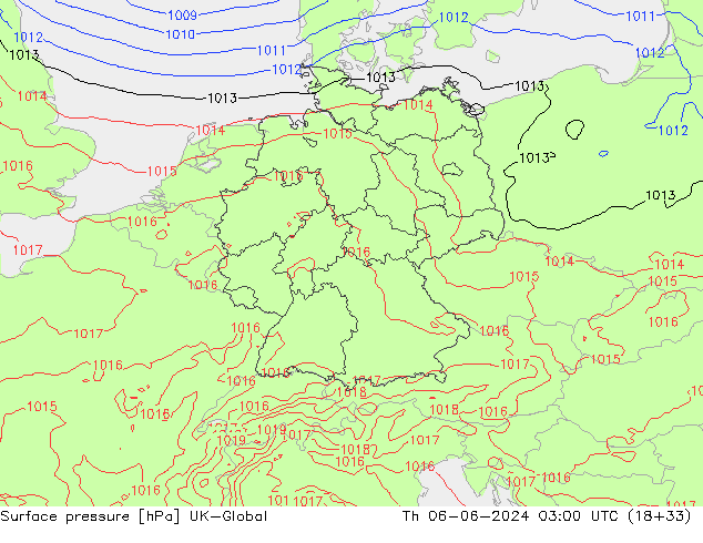 Yer basıncı UK-Global Per 06.06.2024 03 UTC