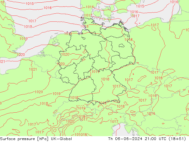 Luchtdruk (Grond) UK-Global do 06.06.2024 21 UTC