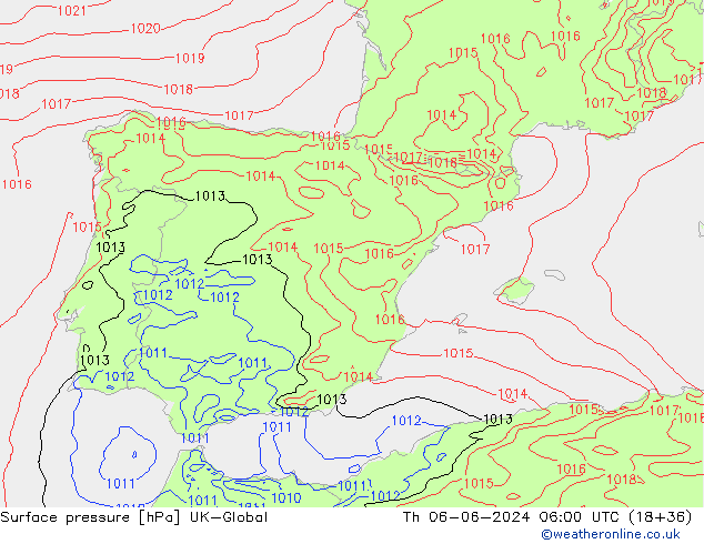 Yer basıncı UK-Global Per 06.06.2024 06 UTC