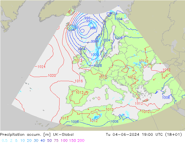 Precipitation accum. UK-Global mar 04.06.2024 19 UTC