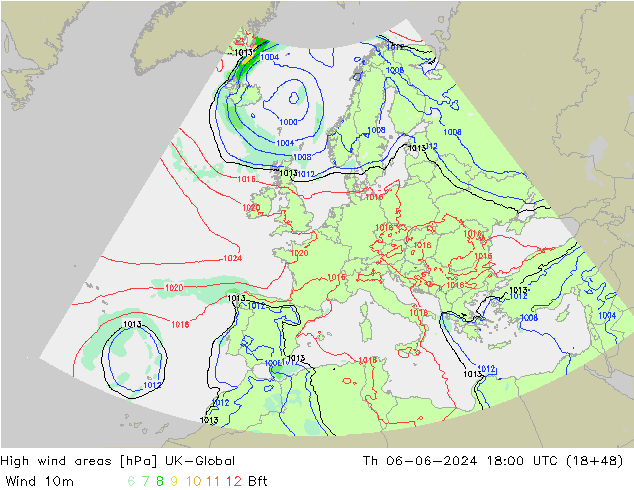 High wind areas UK-Global Th 06.06.2024 18 UTC