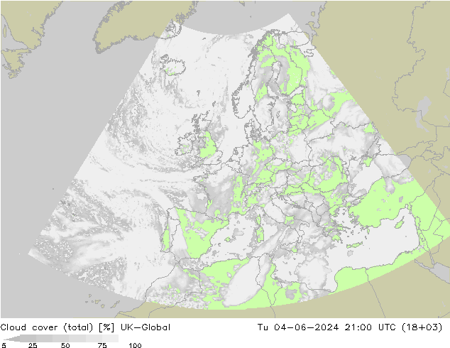 Nubes (total) UK-Global mar 04.06.2024 21 UTC