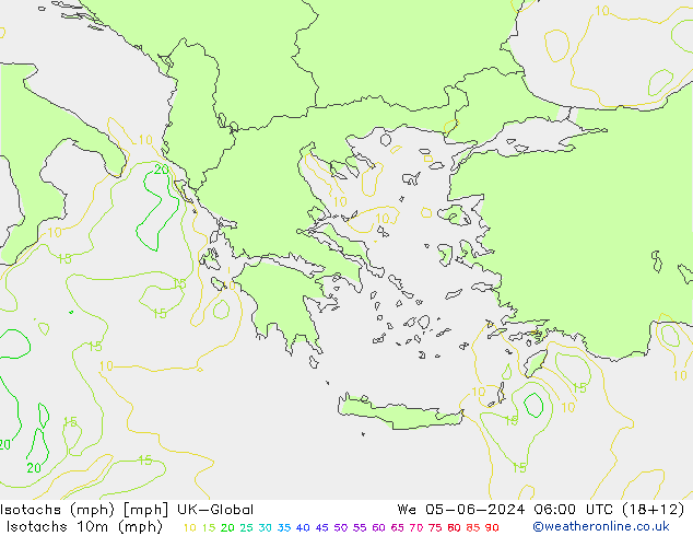 Isotachs (mph) UK-Global ср 05.06.2024 06 UTC