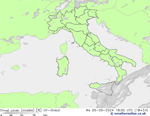 Bulutlar (orta) UK-Global Çar 05.06.2024 18 UTC